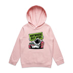 Astronaut, Anywhere But Here - Kids Hoodie Pink Kids Hoodie Printed In Australia