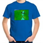 Alien Backing Into Hedge Meme - Kids Youth T-Shirt Bright Royal Kids Youth T-shirt Printed In Australia Sci Fi