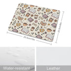 Books And Coffee - Leather Mouse Pad Leather Mouse Pad Coffee Printed Offshore Reading
