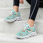 Birds On Blue Women's Twisted Sole Sneakers