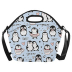 Penguin Love - Neoprene Lunch Bag One Size Neoprene Lunch Bag Printed Offshore
