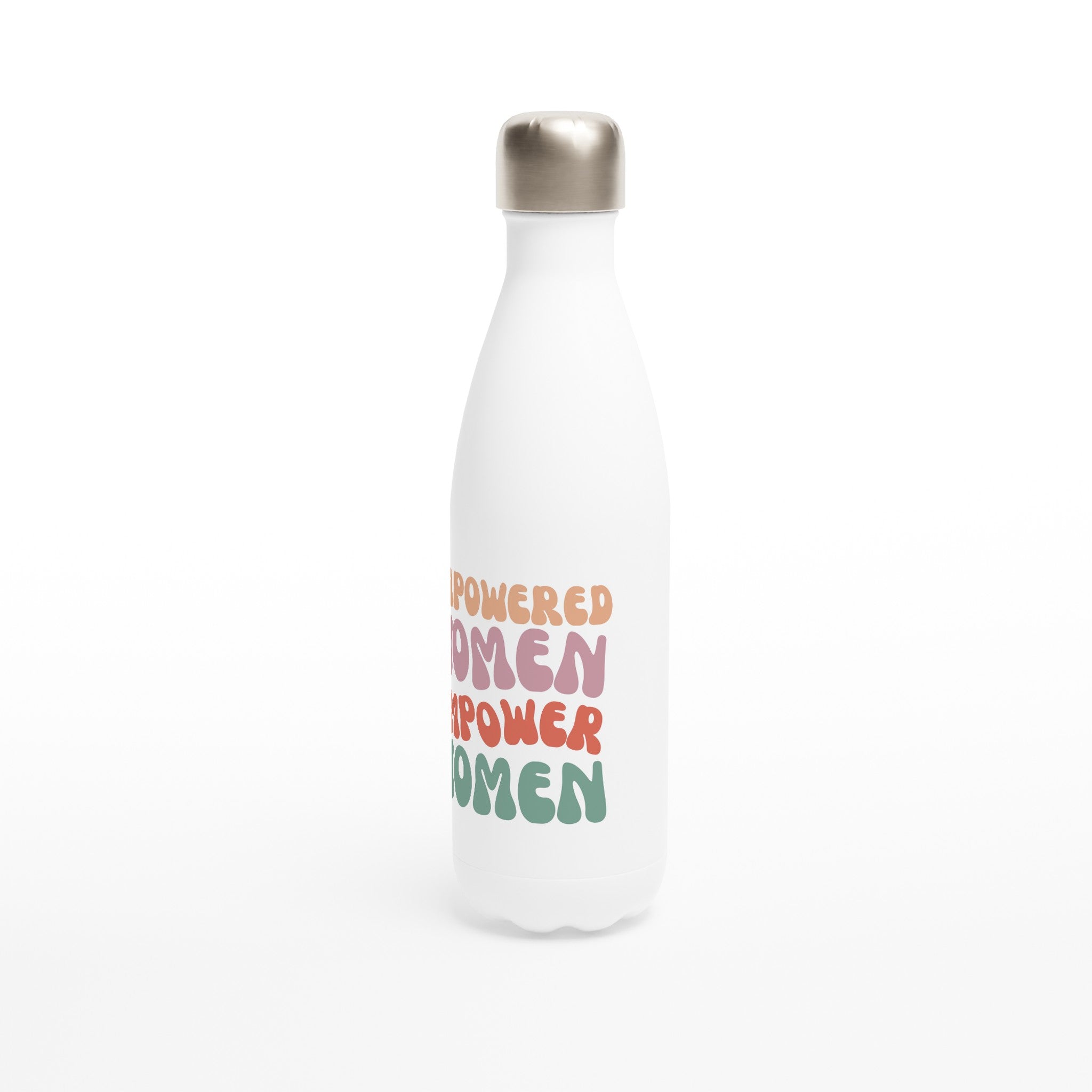 Empowered Women Empower Women - White 17oz Stainless Steel Water Bottle White Water Bottle Globally Fulfilled