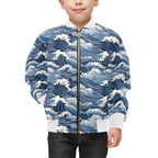 Japanese Waves Kids Bomber Jacket