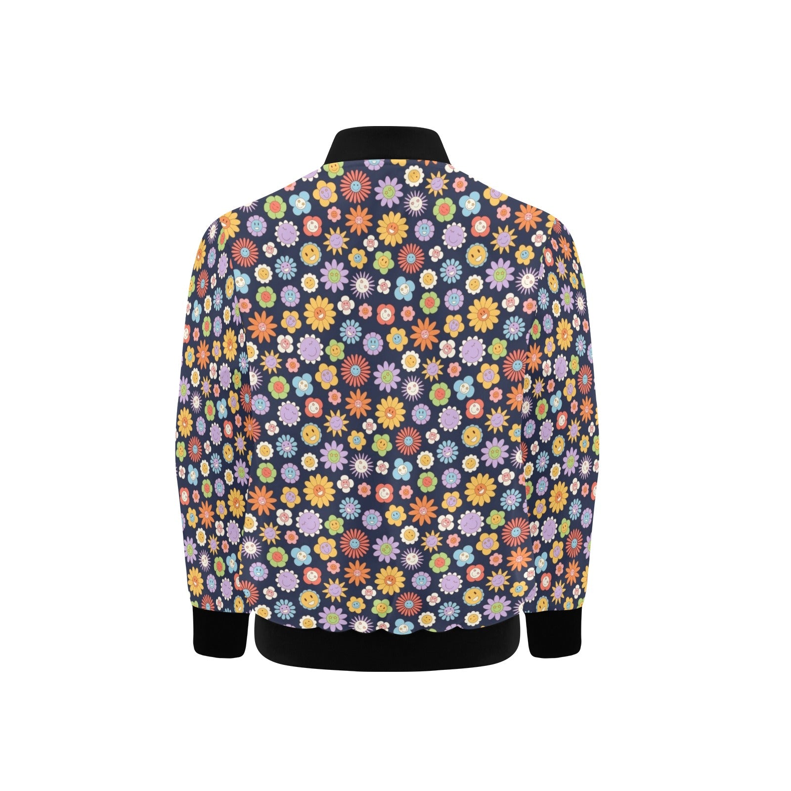 Groovy Flowers Kids Bomber Jacket