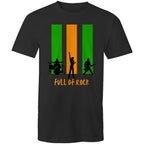 Full Of Rock - Mens T-Shirt Black Mens T-shirt Music Printed In Australia