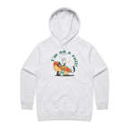 Hotdog, I'm On A Roll - Womens Hoodie White Marle Womens Hoodie Food Printed In Australia