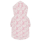 Pink Hawaiian Floral Pet Hoodie (Large Size)