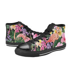 Flamingo Jungle - Kids High Top Canvas Shoes