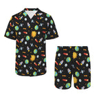 Busy Space Men's Hawaiian Shirt & Shorts Set Men's Hawaiian Shirt & Shorts Set Printed Offshore Space