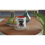 I Don't Like Morning People, Dog - White 11oz Ceramic Mug with Colour Inside Colour 11oz Mug animal Globally Fulfilled