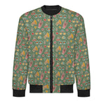 Groovy Retro Men's Casual Zip‑Up Bomber Jacket