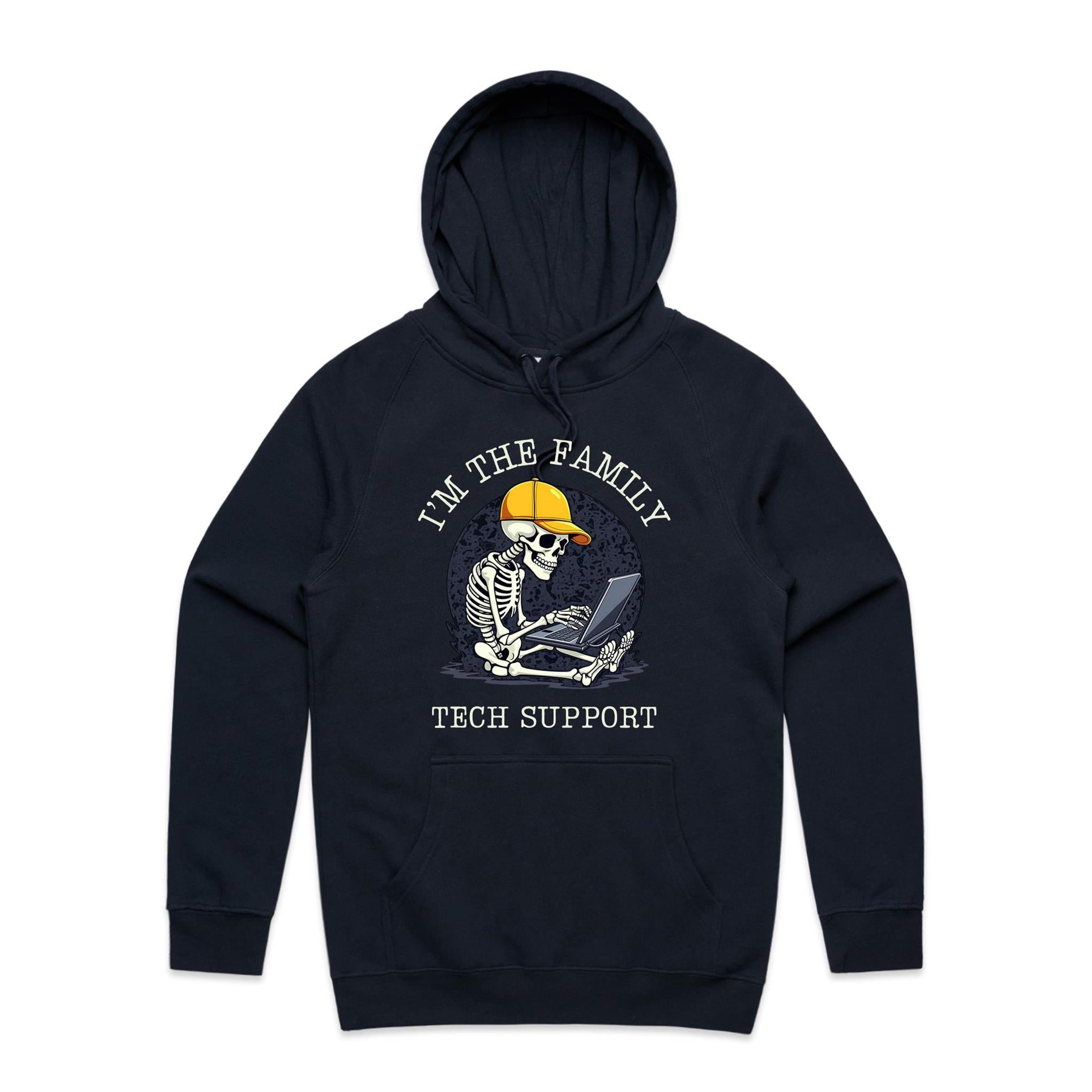 I'm The Family Tech Support - Mens Hoodie Navy Mens Hoodie Printed In Australia Tech