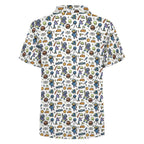 Monkey Astronaut Kids Youth Short Sleeve Button Up Shirt