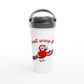 Just Wing It - White 15oz Stainless Steel Travel Mug Default Title Travel Mug animal Globally Fulfilled