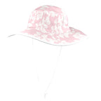 Pink Hawaiian Floral Wide Brim Bucket Hat Wide Brim Bucket Hat Plants Printed Offshore
