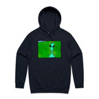 Alien Backing Into Hedge Meme - Mens Hoodie Navy Mens Hoodie Printed In Australia Sci Fi