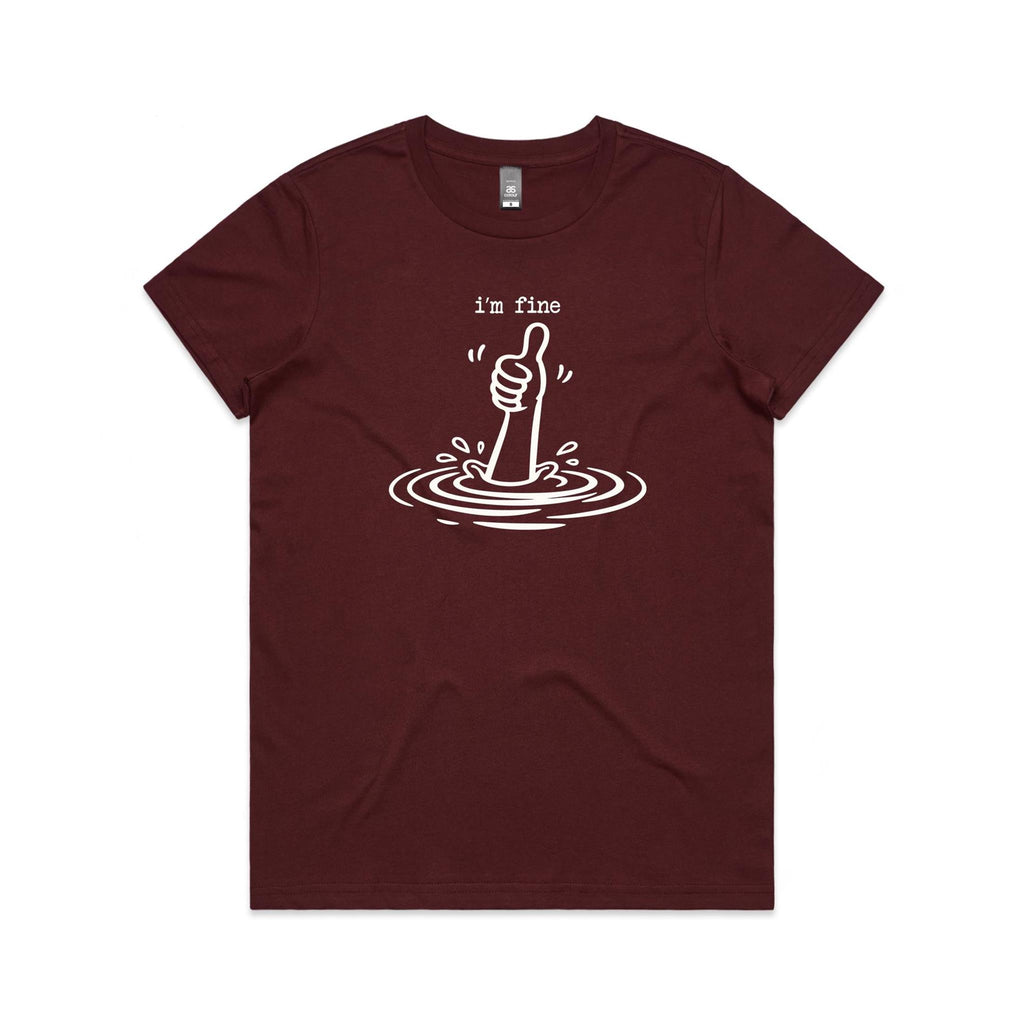 I'm Fine Drowning Thumbs Up Women's AS Colour T-shirt