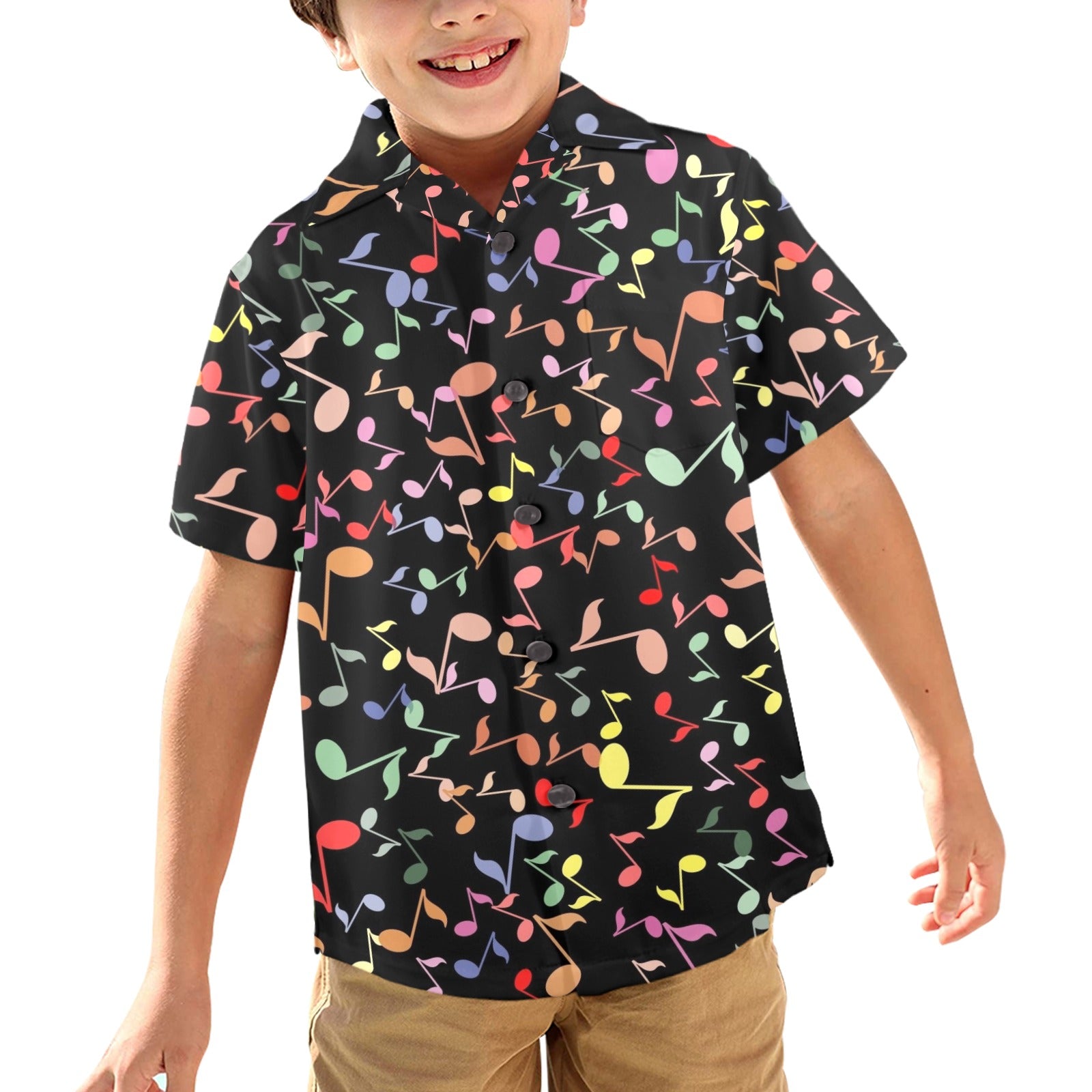 Quavers, Music Notes - Junior Kids Hawaiian Shirt