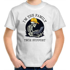 I'm The Family Tech Support - Kids Youth T-Shirt White Kids Youth T-shirt Printed In Australia Tech
