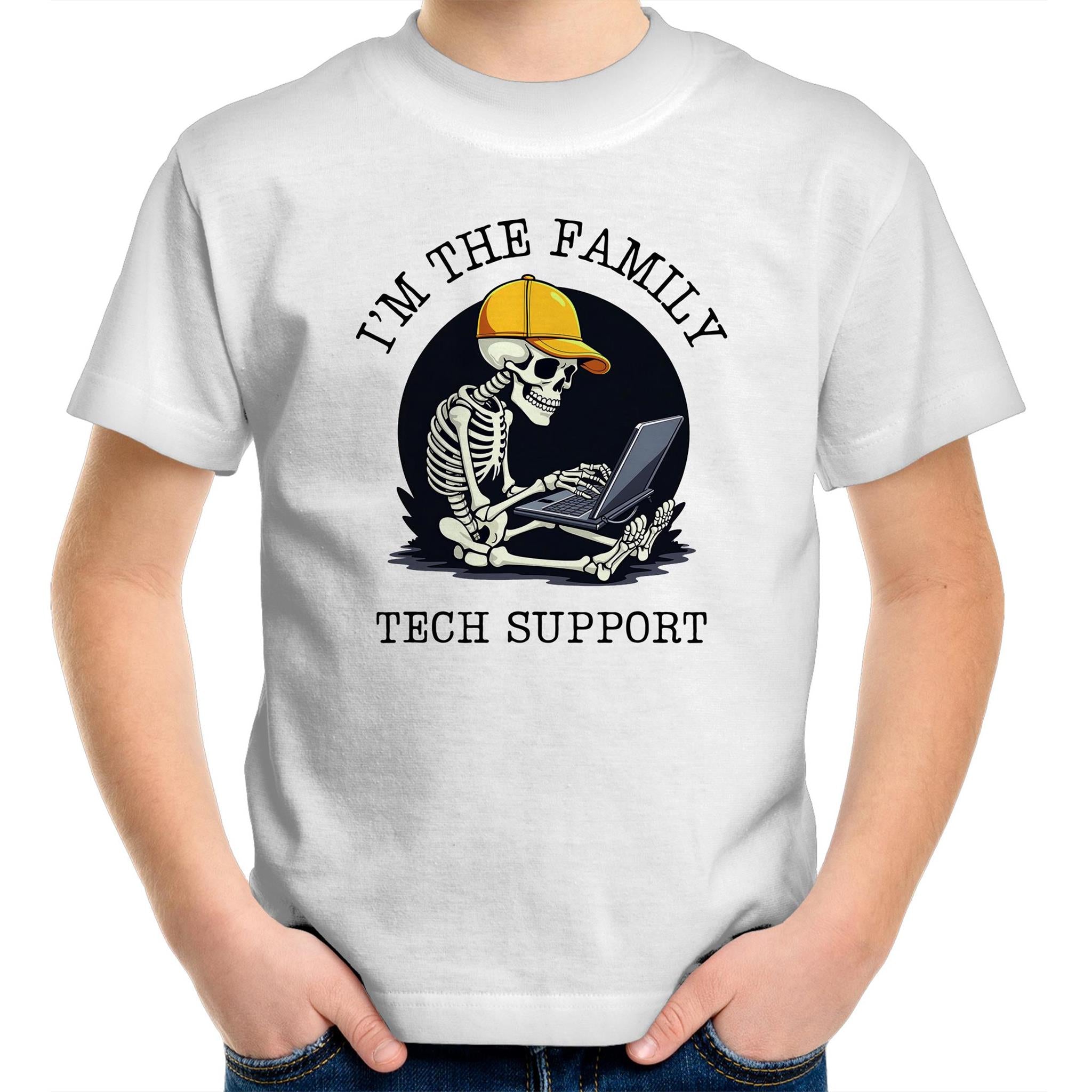 I'm The Family Tech Support - Kids Youth T-Shirt White Kids Youth T-shirt Printed In Australia Tech