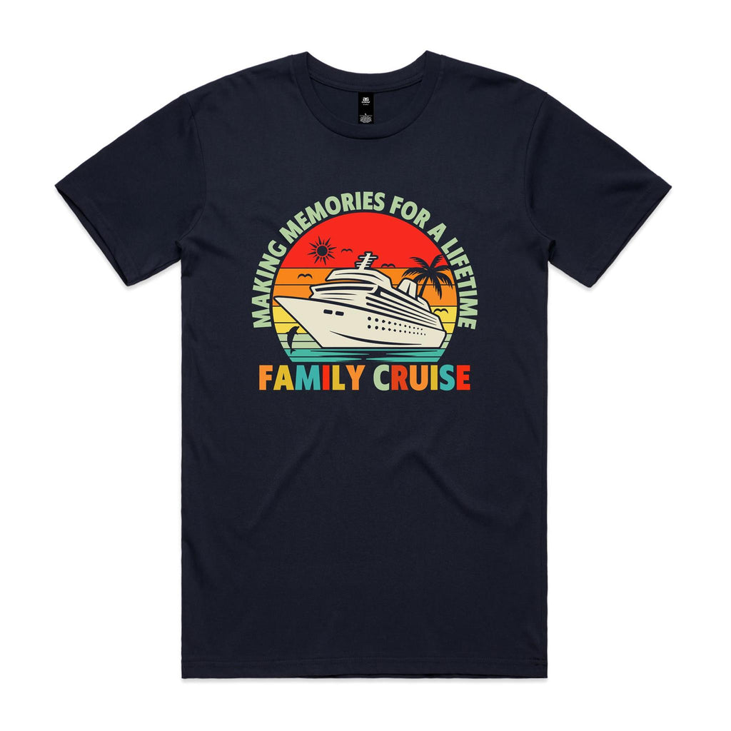 Family Cruise, Making Memories For A Lifetime Mens Cruise T-shirt Navy Mens Cruise T-shirt Cruise Printed In Australia
