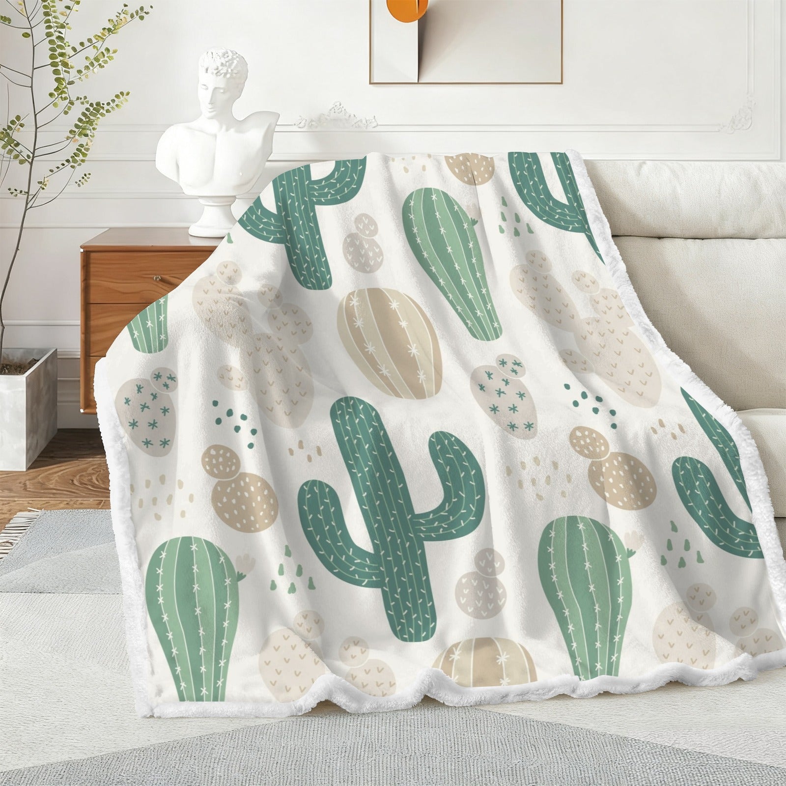 Cactus - Double-Layer Fleece Blanket 51"x59"
