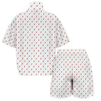 Red Lightning Women's Windbreaker Short Set Women's Windbreaker Short Set comic Printed Offshore