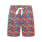 Comic Book Cells Men's Mid-Length Beach Shorts Men's Mid-Length Beach Shorts comic Printed Offshore