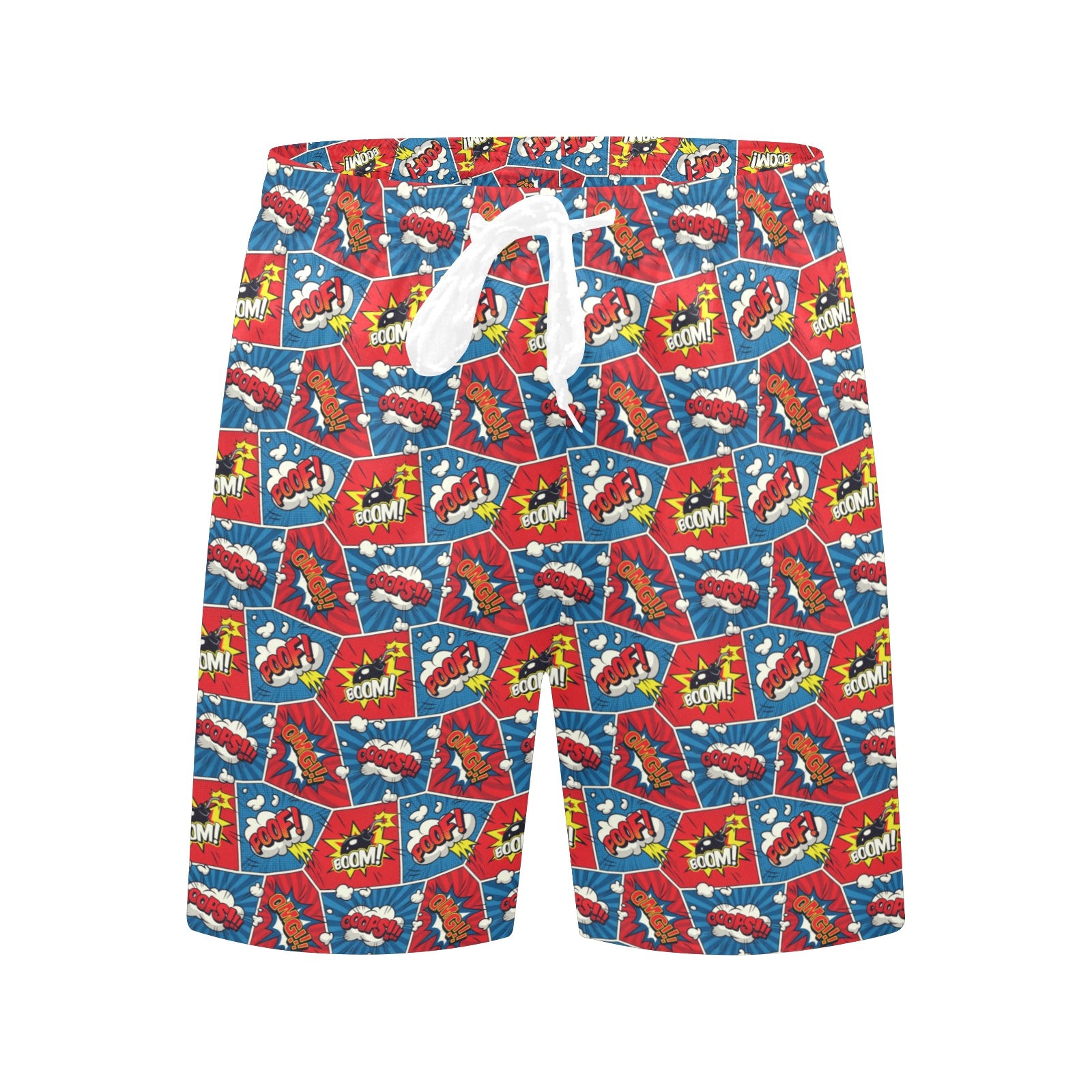 Comic Book Cells - Men's Mid-Length Beach Shorts Men's Mid-Length Beach Shorts comic Printed Offshore