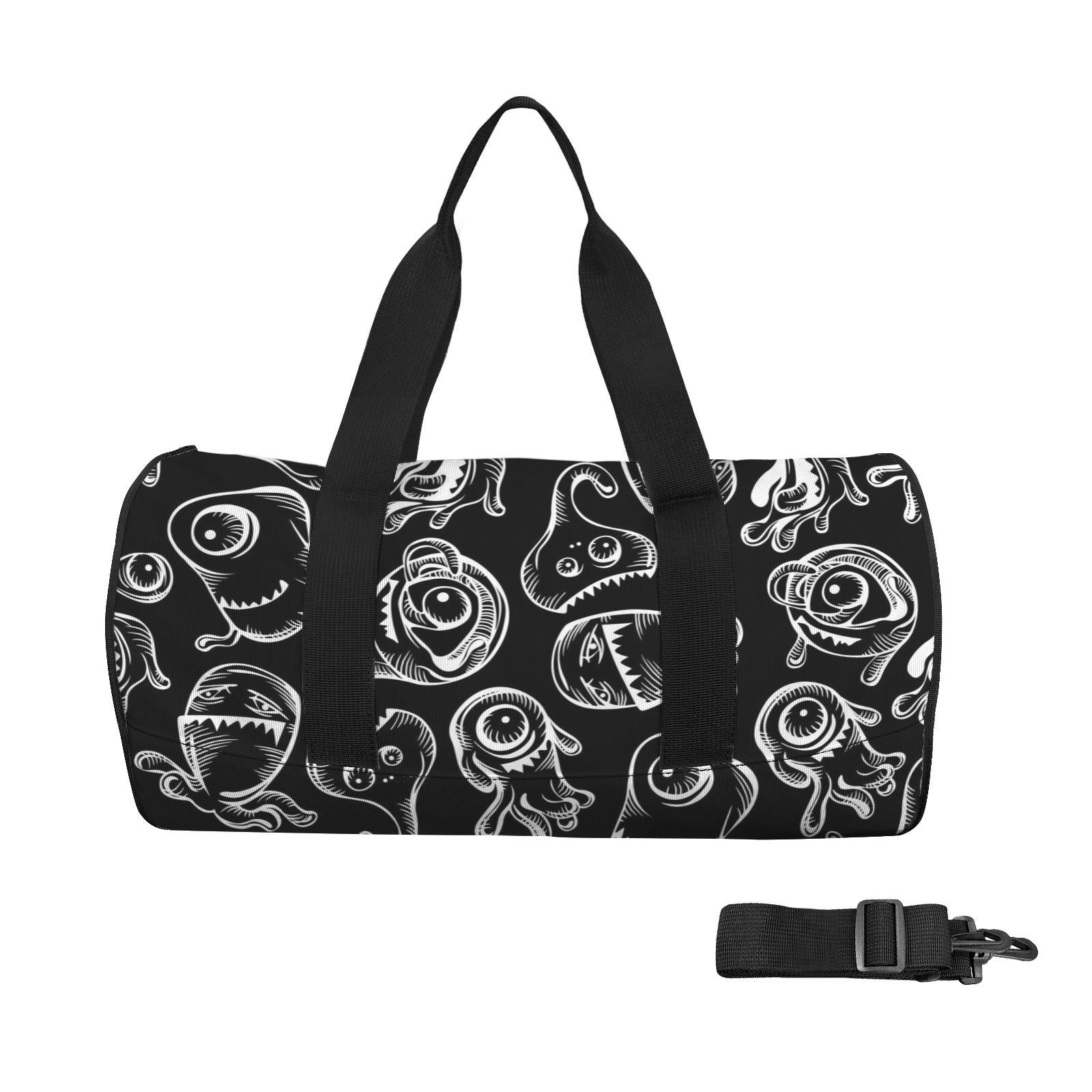 Monsters In Black And White Duffle Bag one size Duffle Bag Printed Offshore