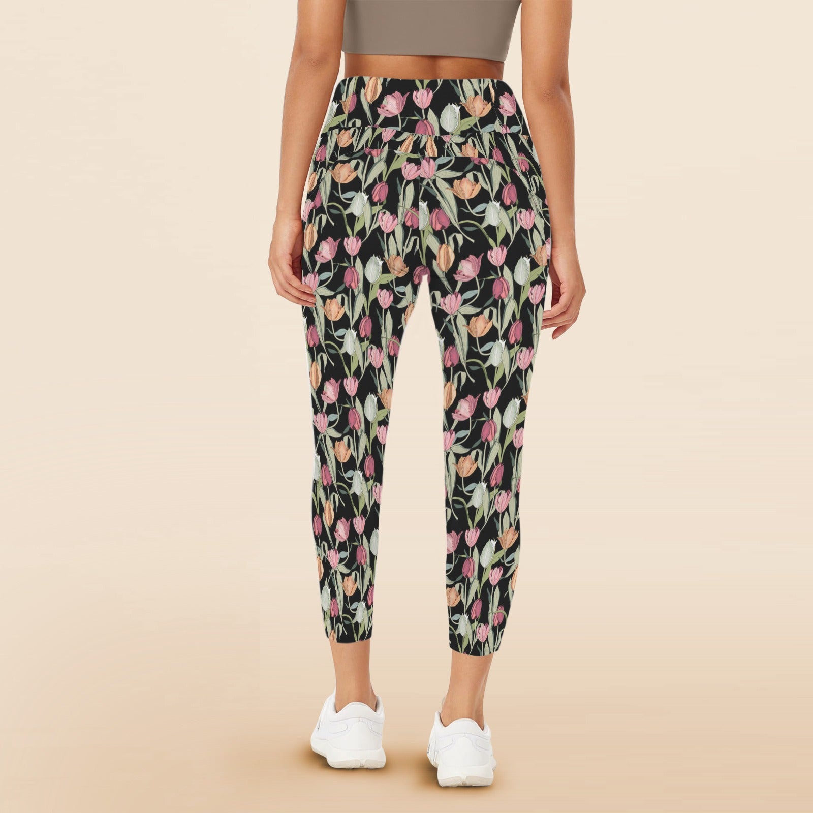 Tulips - Women's High Waist Pockets Yoga Leggings