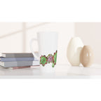 Cactus Garden - White Latte 17oz Ceramic Mug Latte Mug Globally Fulfilled Plants