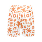 Orange Surf Men's Mid-Length Beach Shorts Men's Mid-Length Beach Shorts Printed Offshore Surf