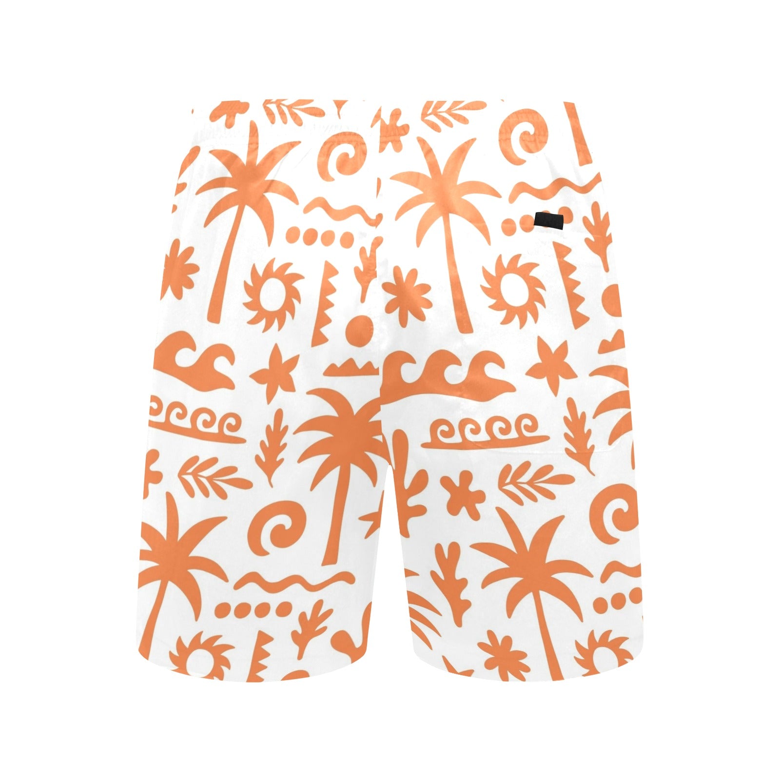 Orange Surf Men's Mid-Length Beach Shorts Men's Mid-Length Beach Shorts Printed Offshore Surf