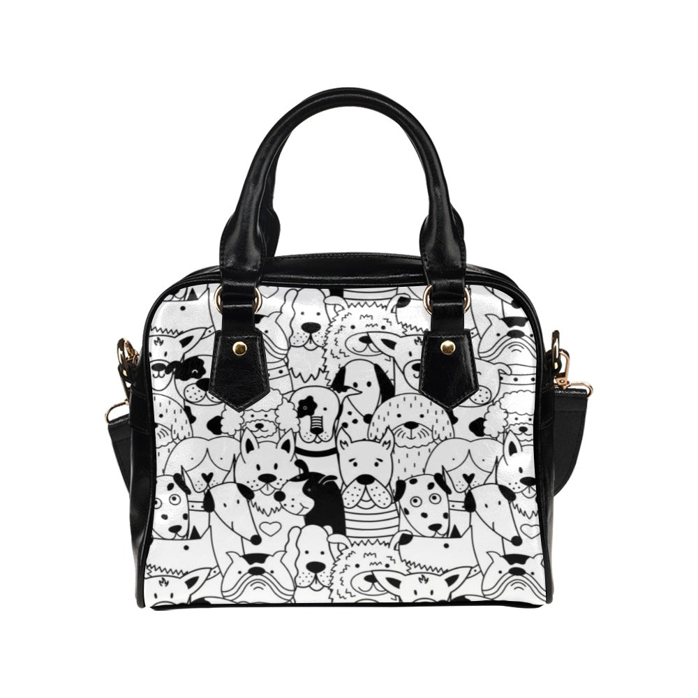 Black And White Dogs - Shoulder Handbag (Model 1634) Shoulder Handbags (1634)