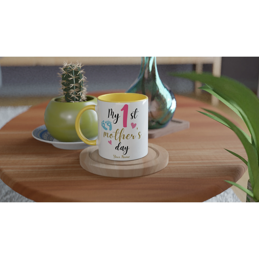 Personalised - My First Mother's Day - 11oz Ceramic Mug Personalised 11oz Mug customise Globally Fulfilled Mum personalise