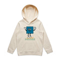 I'm A Total Square Kids AS Colour Hoodie Ecru Kids Hoodie Printed In Australia