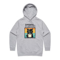 Shhh, My Coffee And I Are Having A Moment, Cat Women's AS Colour Hoodie Grey Marle Womens Hoodie animal Coffee Printed In Australia