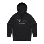 Stay Grounded, Coffee Portafilter Women's AS Colour Hoodie Black Womens Hoodie Coffee Printed In Australia