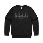 Guitar Timeline - AS Colour Stencil Crew Sweatshirt Black Sweatshirt Music Printed In Australia