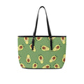 Avocado Characters PU Leather Tote Bag Large One Size Leather Tote Bag-Large Printed Offshore