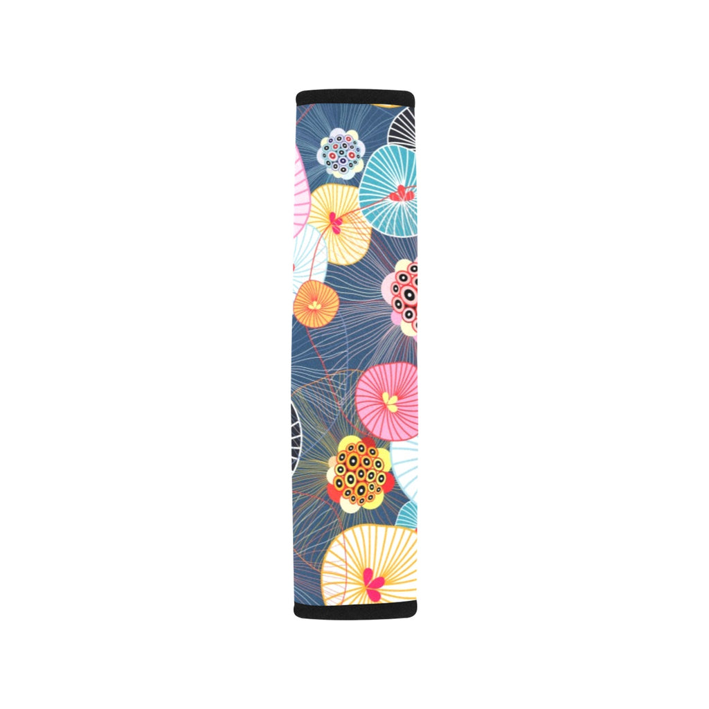 Abstract Floral Car Seat Belt Cover 7''x10'' (Pack of 2) Car Seat Belt Cover 7x10 (Pack of 2) Plants Printed Offshore