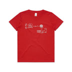 Cat String Theory Physics Kids AS Colour T-shirt Red Kids Youth T-shirt animal Printed In Australia Science