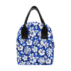 Blue Hawaiian Floral - Zipper Lunch Bag Zipper Lunch Bag Printed Offshore