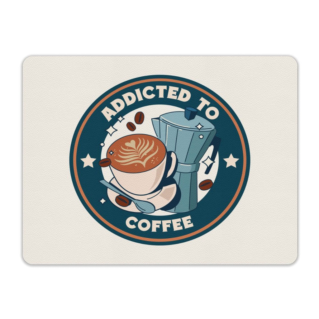 Addicted To Coffee Leather Mouse Pad Leather Mouse Pad Coffee Printed Offshore