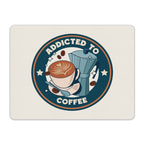 Addicted To Coffee Leather Mouse Pad Leather Mouse Pad Coffee Printed Offshore