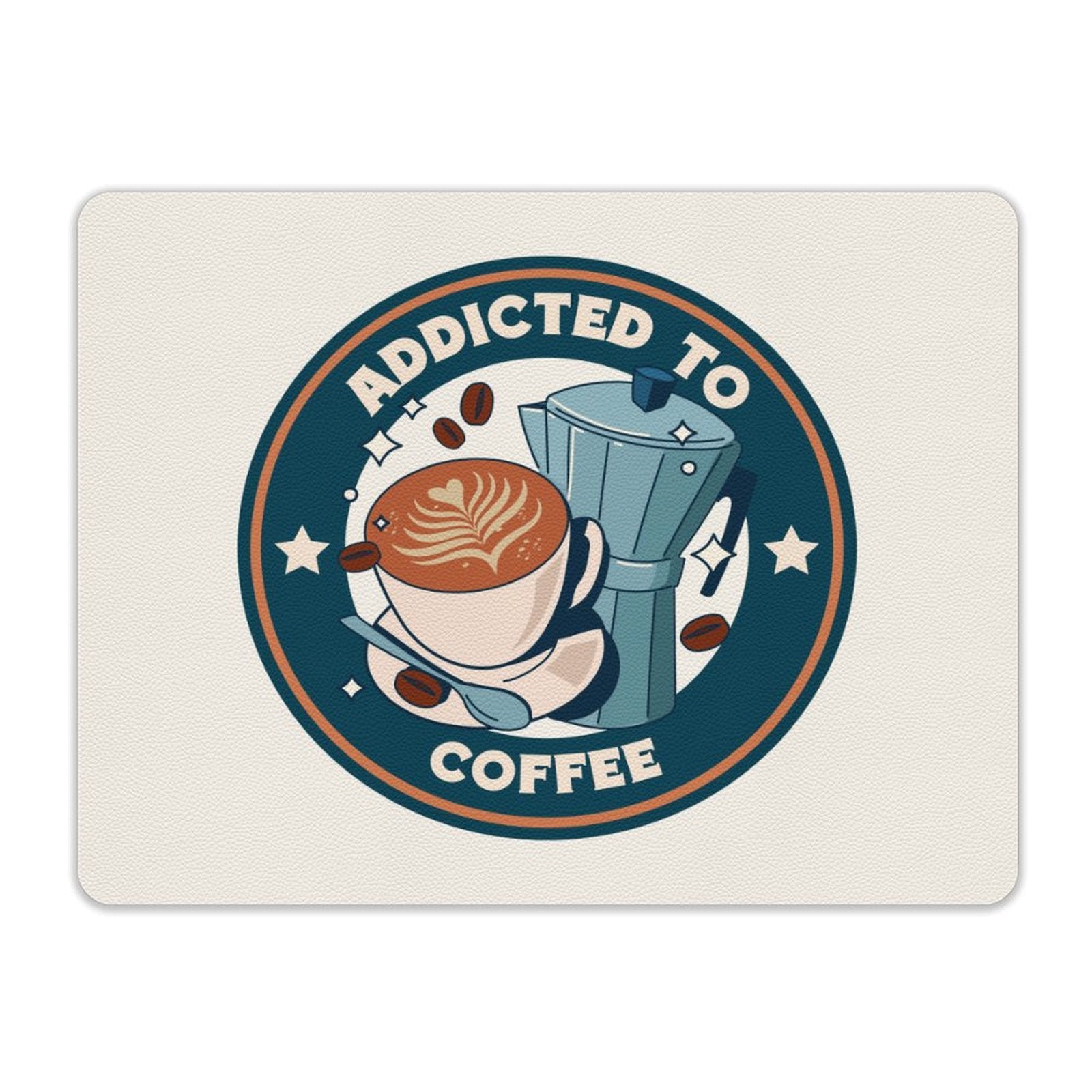 Addicted To Coffee Leather Mouse Pad Leather Mouse Pad Coffee Printed Offshore