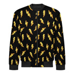 Lightning Bolts Men's Casual Zip‑Up Bomber Jacket