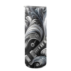 Guitar Black Swirl - 20oz Tall Skinny Tumbler with Lid and Straw