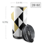 Triangles - 20oz Mobile Tumbler with Lid (Black Lock) 20oz Travel Mug Printed Offshore